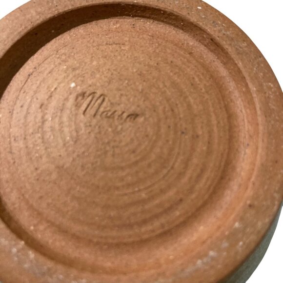 Studio Pottery Terra Cotta Garlic Storage Keeper Jar Container With Lid - Picture 6 of 9